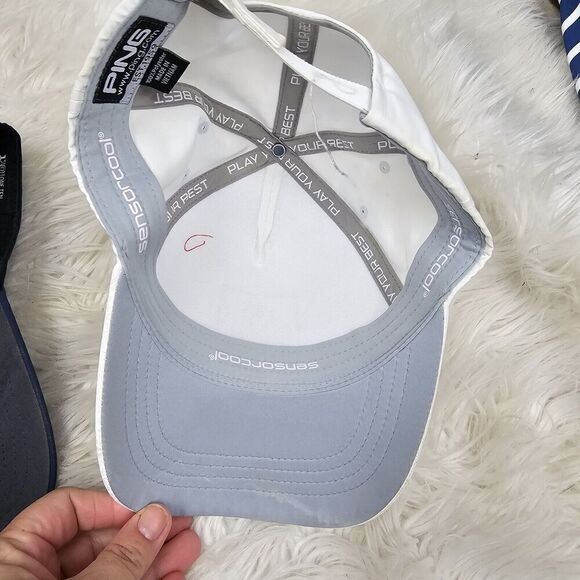 Lot Of 2 Ping Golf Baseball Caps Navy Stars White Red Sensorcool main image 4